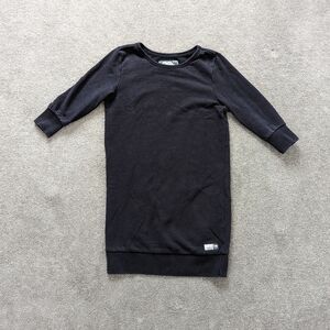 Roots Women's Tunic Sweatshirt Size XXS Black Cotton Half Sleeve